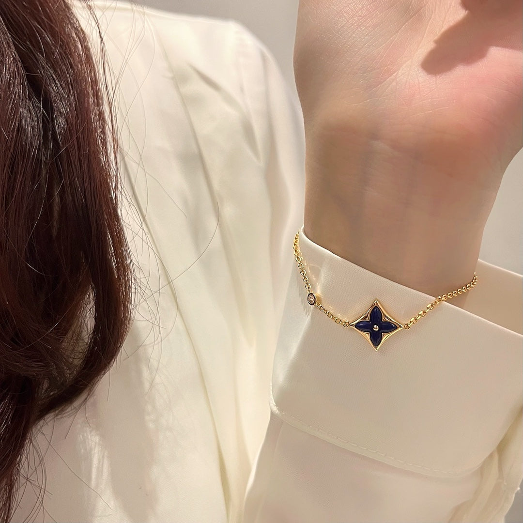 [⭐Maelin]COLOR STAR PINK GOLD DIAMOND BRACELET