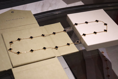 [⭐Maelin]CLOVER 20 MOTIFS ONYX ROSE GOLD