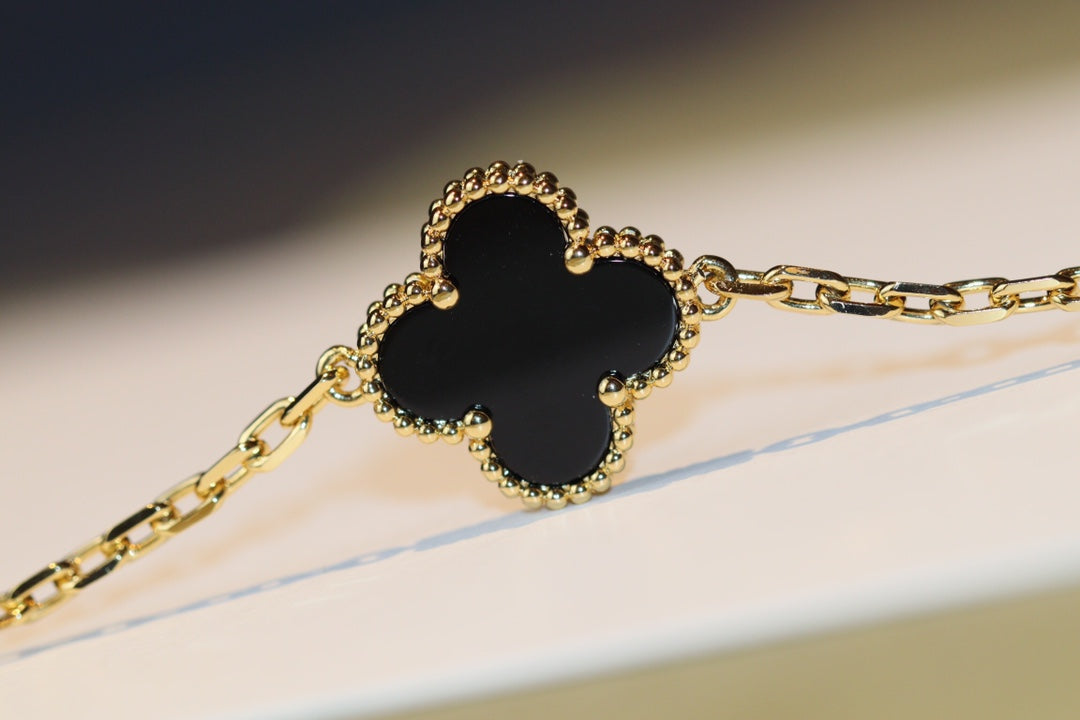 [⭐Maelin]CLOVER 20 MOTIFS ONYX ROSE GOLD