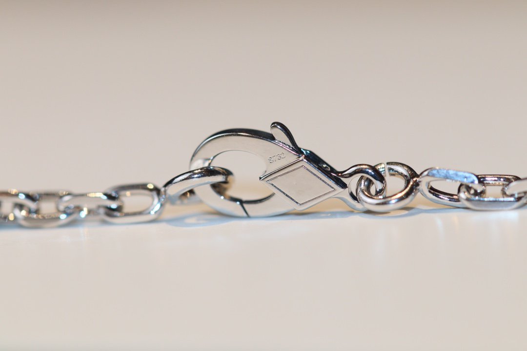 [⭐Maelin]CLOVER 20 MOTIFS ONYX DIAMOND SILVER