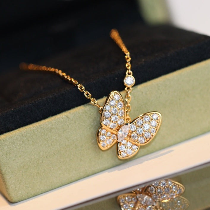 [⭐Maelin]BUTTERFLY DIAMOND NECKLACE