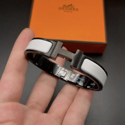 [⭐Maelin]H BRACELET 12MM BLACK WHITE CERAMIC