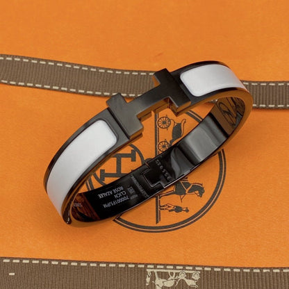 [⭐Maelin]H BRACELET 12MM BLACK WHITE CERAMIC