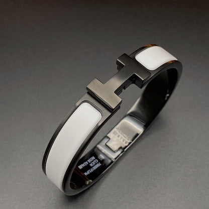 [⭐Maelin]H BRACELET 12MM BLACK WHITE CERAMIC
