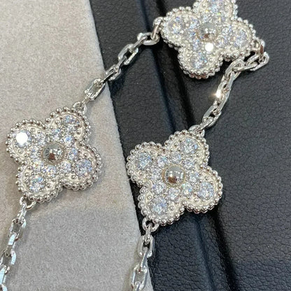 [⭐Maelin] CLOVER 5 MOTIF FULL DIAMOND BRACELET COLLECTION