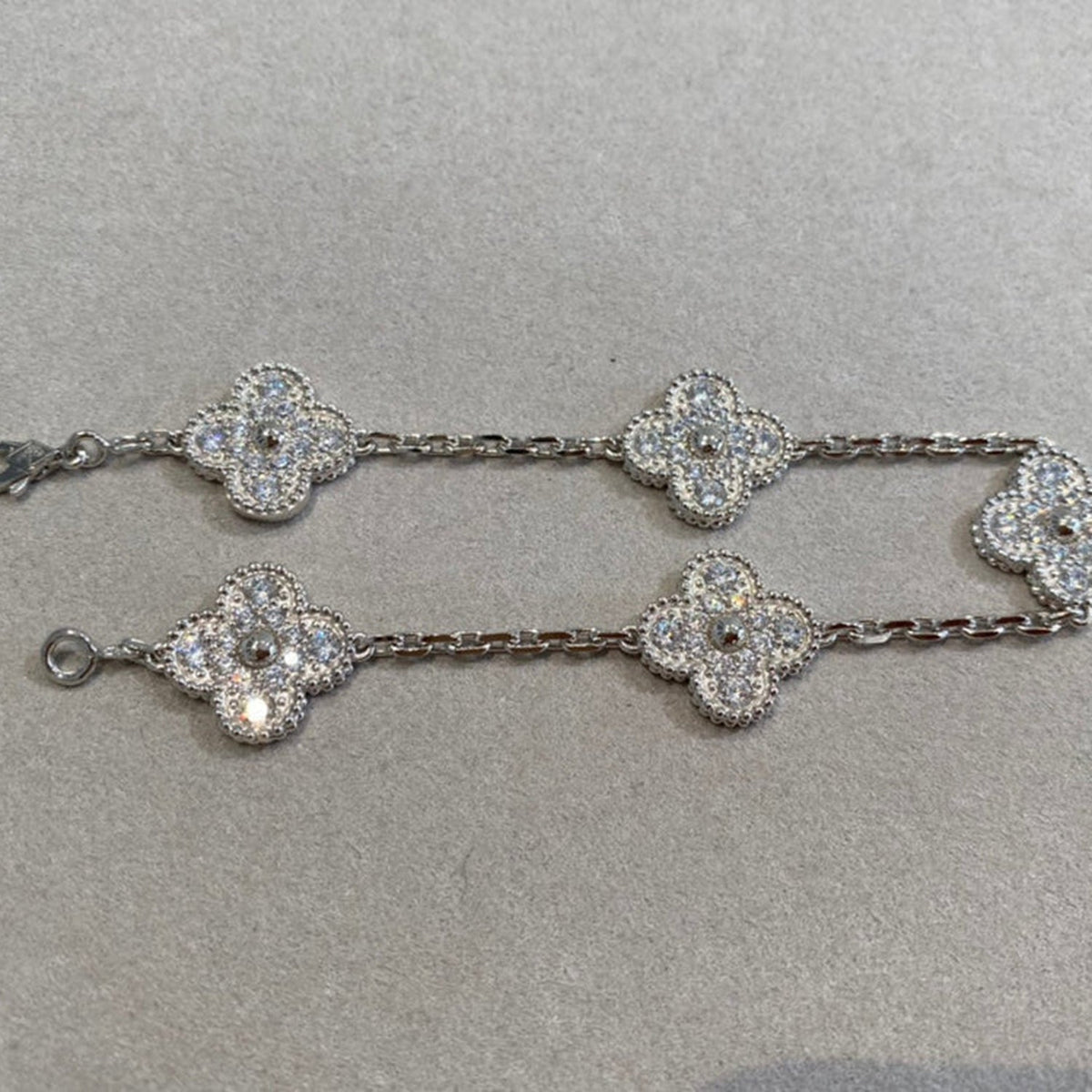 [⭐Maelin] CLOVER 5 MOTIF FULL DIAMOND BRACELET COLLECTION