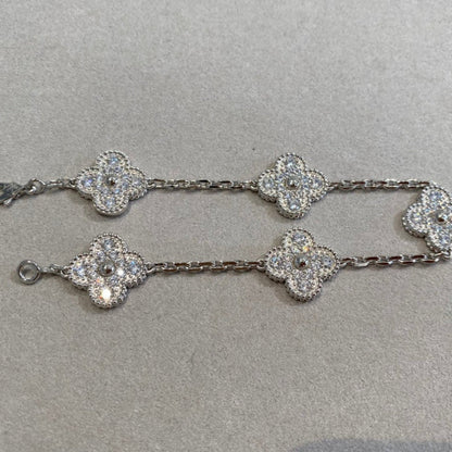 [⭐Maelin] CLOVER 5 MOTIF FULL DIAMOND BRACELET COLLECTION