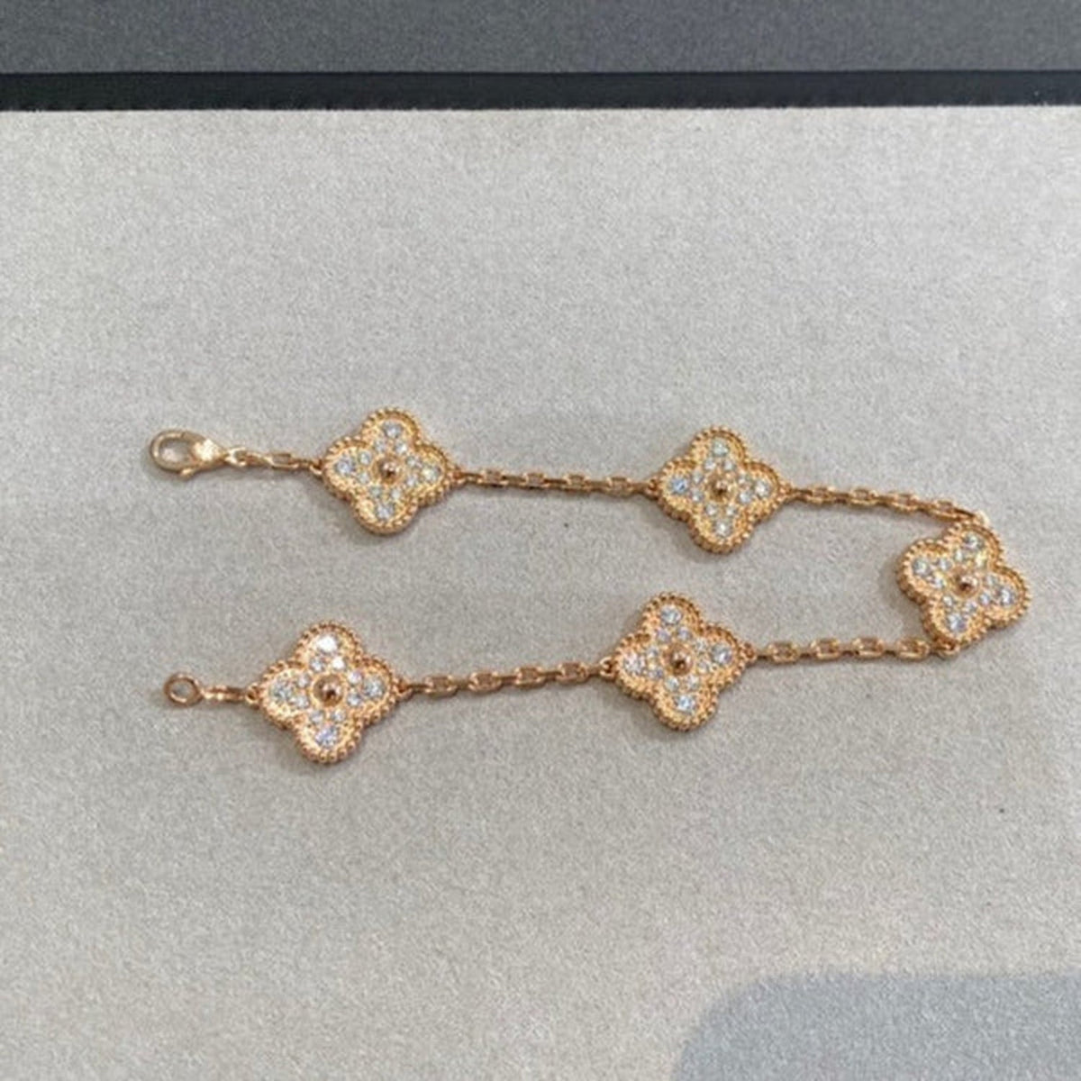 [⭐Maelin] CLOVER 5 MOTIF FULL DIAMOND BRACELET COLLECTION