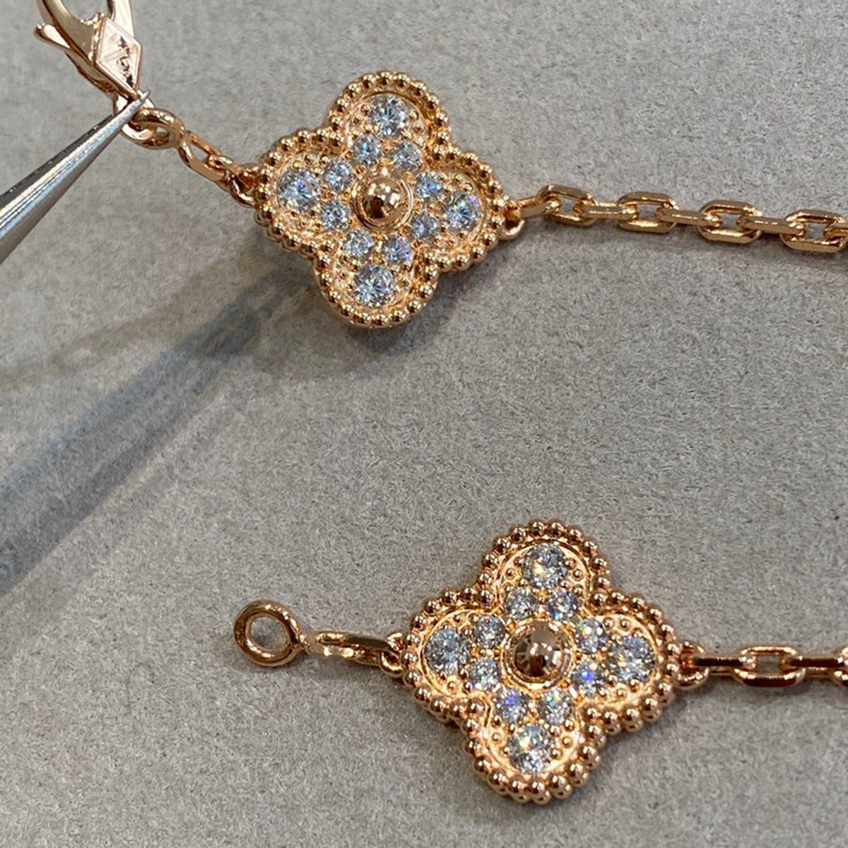 [⭐Maelin] CLOVER 5 MOTIF FULL DIAMOND BRACELET COLLECTION