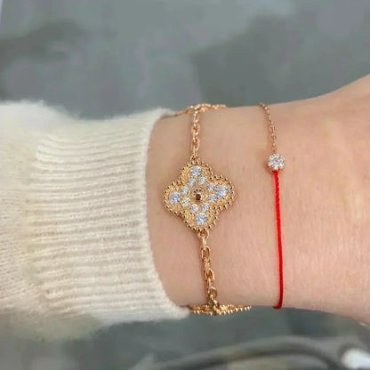 [⭐Maelin] CLOVER 5 MOTIF FULL DIAMOND BRACELET COLLECTION