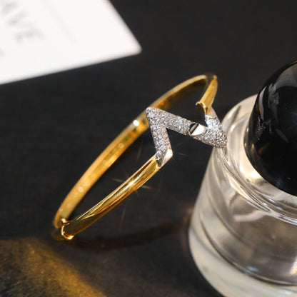 [⭐Maelin]VOLTE UPSITE DOWN GOLD DIAMOND BRACELET