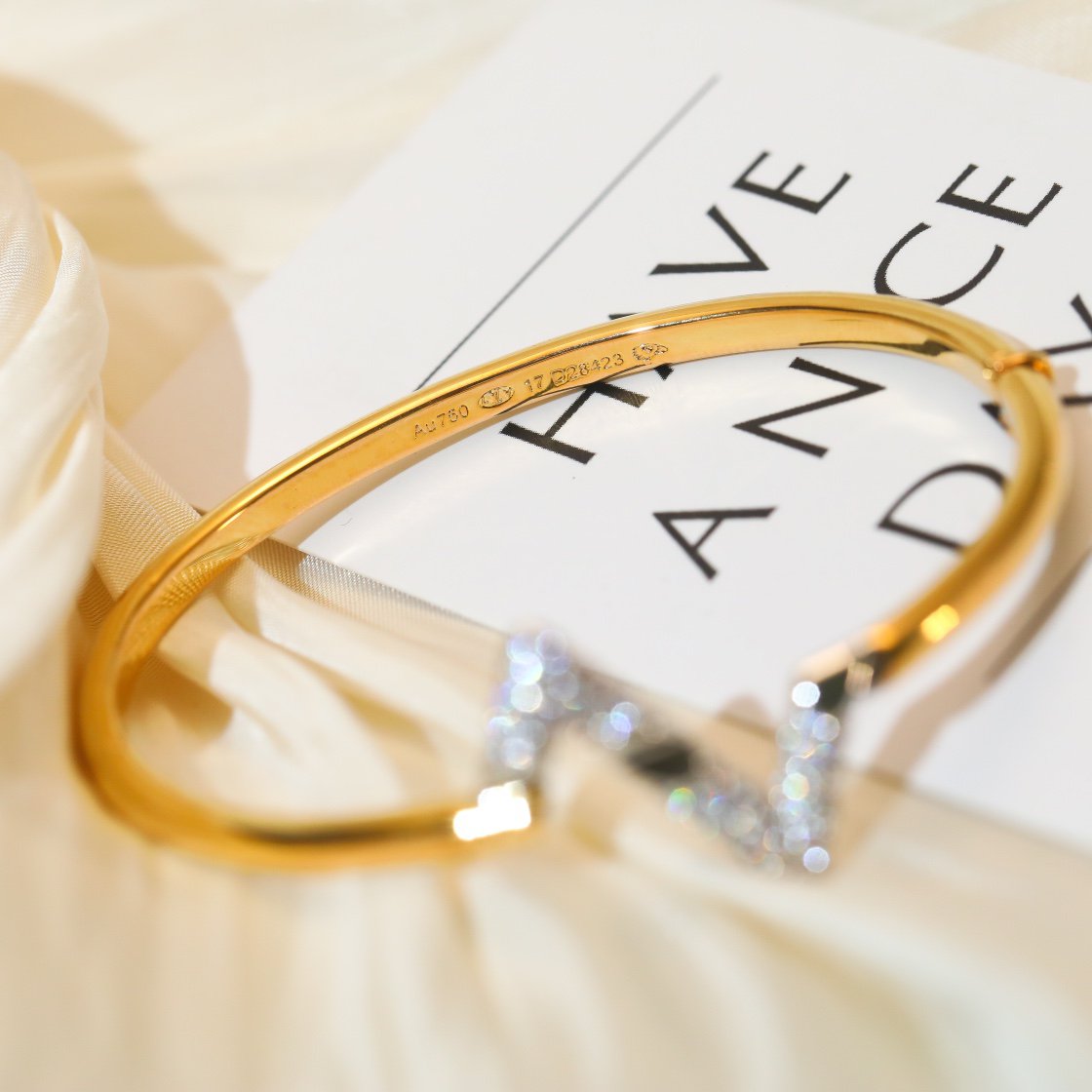 [⭐Maelin]VOLTE UPSITE DOWN GOLD DIAMOND BRACELET