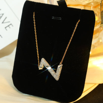 [⭐Maelin]VOLT SILVER DIAMOND PEDANT NECKLACE