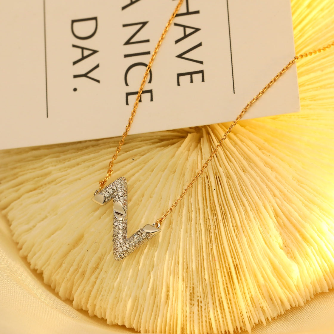 [⭐Maelin]VOLT SILVER DIAMOND PEDANT NECKLACE