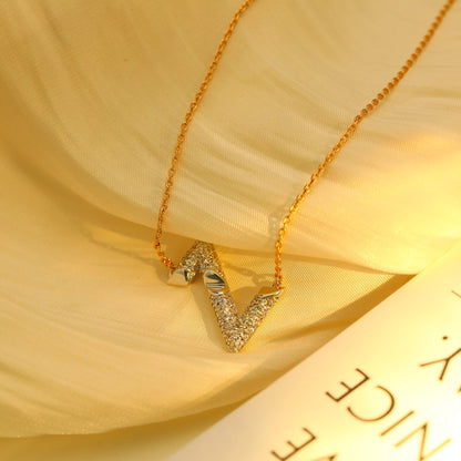 [⭐Maelin]VOLT SILVER DIAMOND PEDANT NECKLACE