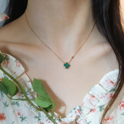 [⭐Maelin]SUN PEDANT PINK GOLD 1 DIAMOND NECKLACE