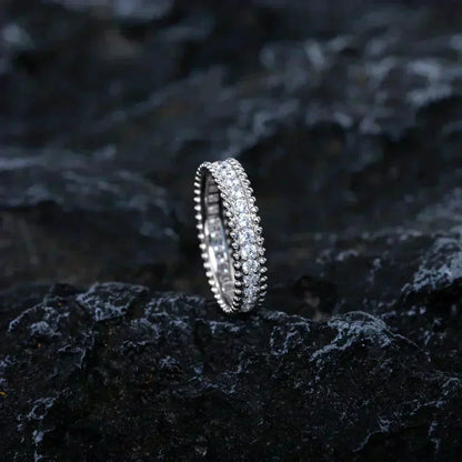 [⭐Maelin]PERLEE DIAMOND SILVER RING
