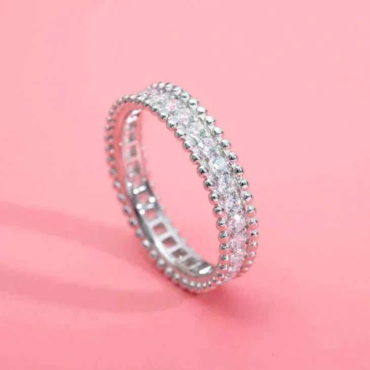 [⭐Maelin]PERLEE DIAMOND SILVER RING