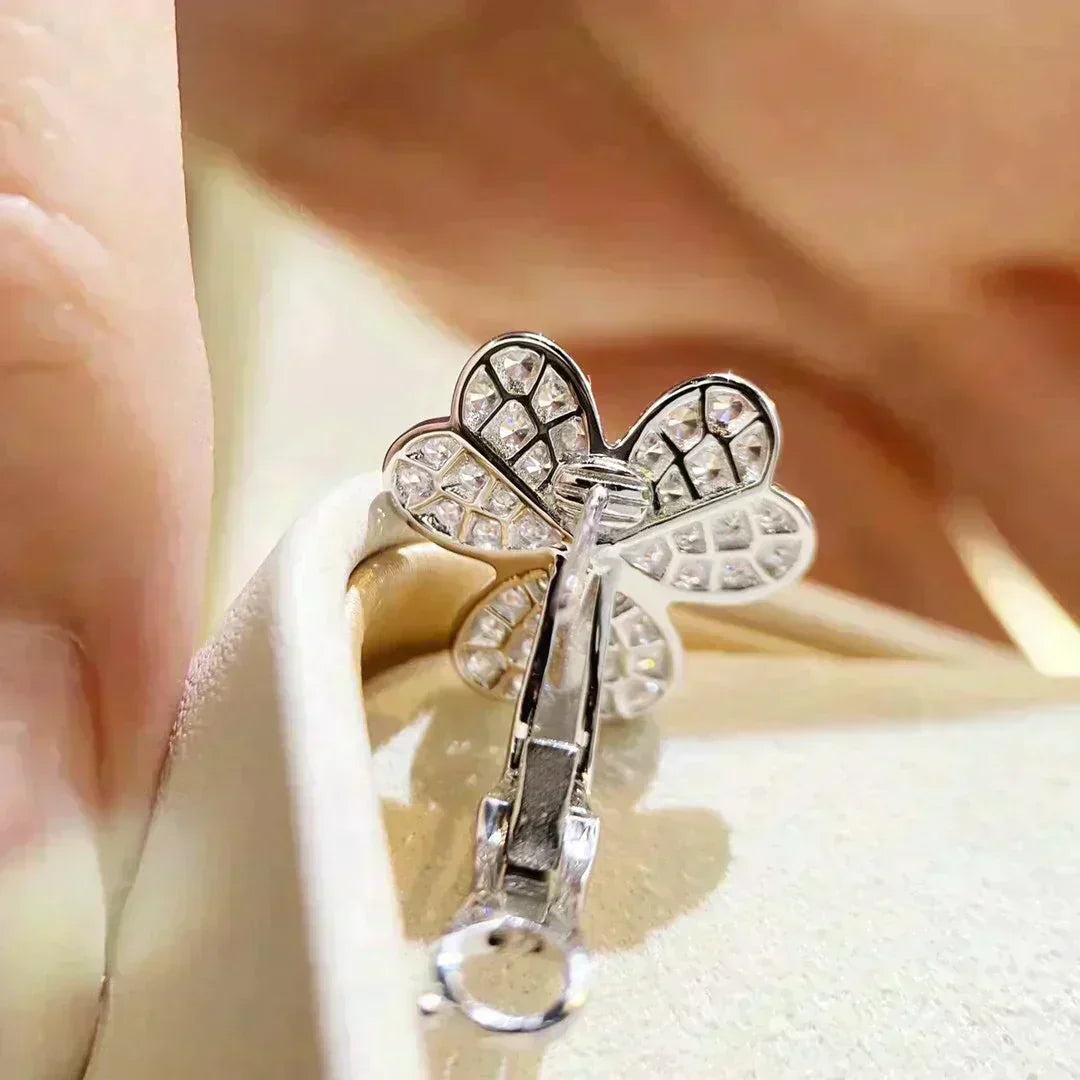 [⭐Maelin]CLOVER COMOS DIAMOND EARRINGS SILVER