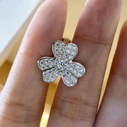 [⭐Maelin]CLOVER COMOS DIAMOND EARRINGS SILVER