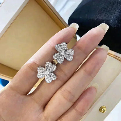 [⭐Maelin]CLOVER COMOS DIAMOND EARRINGS SILVER