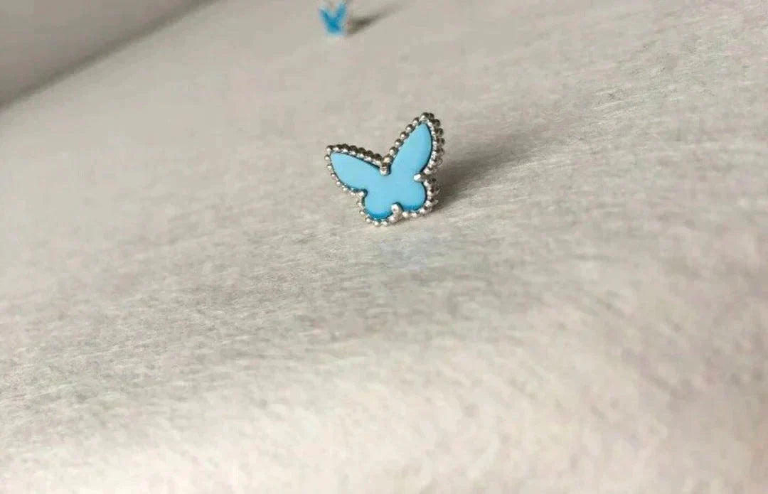 [⭐Maelin]BUTTERFLY TURQUOISE EARRINGS SILVER