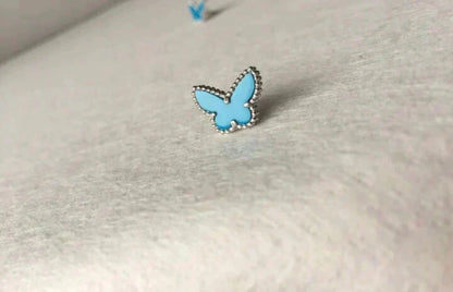 [⭐Maelin]BUTTERFLY TURQUOISE EARRINGS SILVER