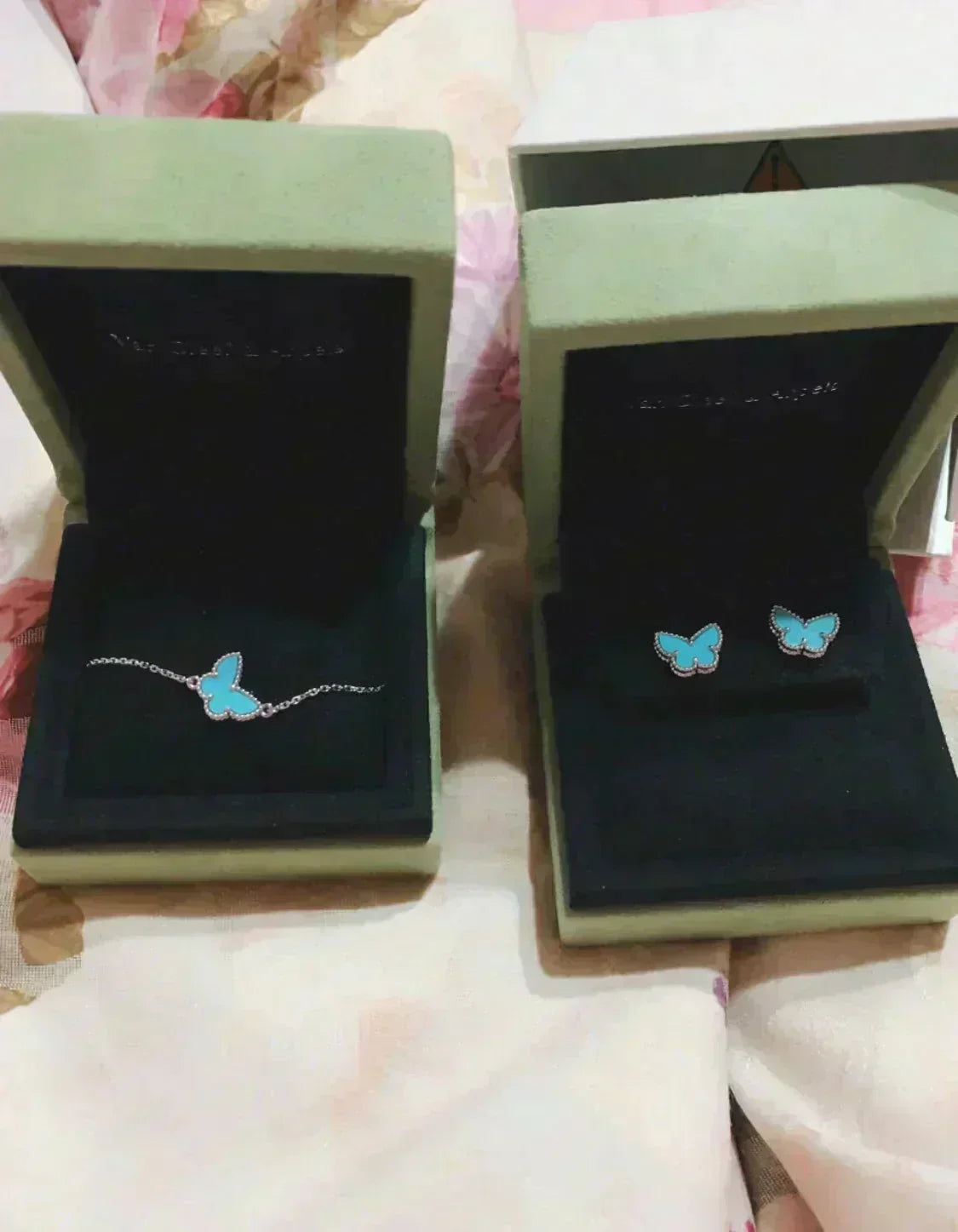 [⭐Maelin]BUTTERFLY TURQUOISE EARRINGS SILVER