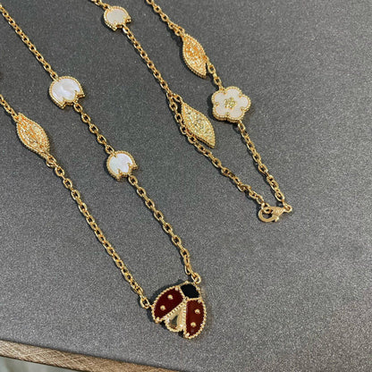 [⭐Maelin]LUCKY SPRING 15 MOTIFS GOLD NECKLACE