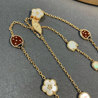[⭐Maelin]LUCKY SPRING 15 MOTIFS GOLD NECKLACE