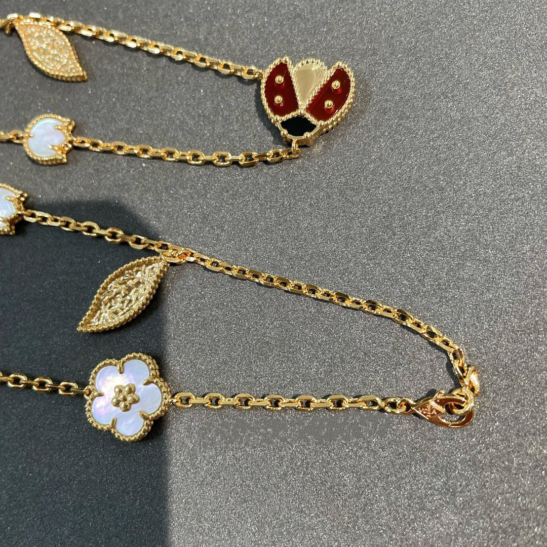 [⭐Maelin]LUCKY SPRING 15 MOTIFS GOLD NECKLACE