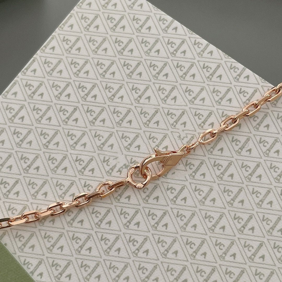 [⭐Maelin]LUCKY SPRING 15 MOTIFS ROSE GOLD NECKLACE