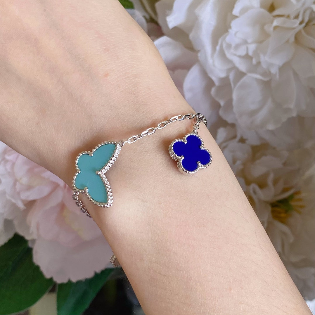 [⭐Maelin]LUCKY SPRING SILVER BRACELET 4 MOTIF