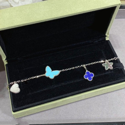 [⭐Maelin]LUCKY SPRING SILVER BRACELET 4 MOTIF
