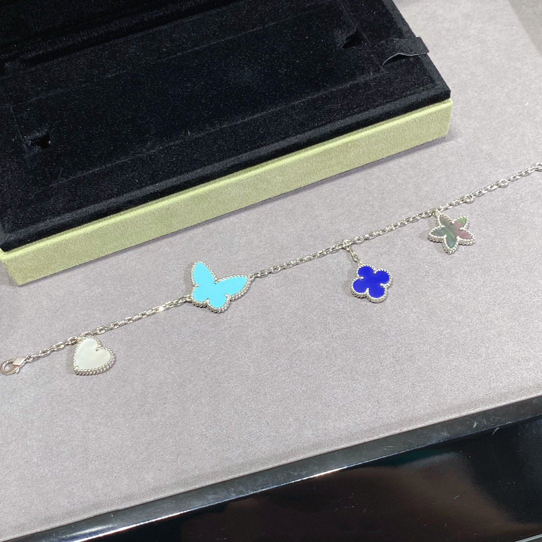 [⭐Maelin]LUCKY SPRING SILVER BRACELET 4 MOTIF