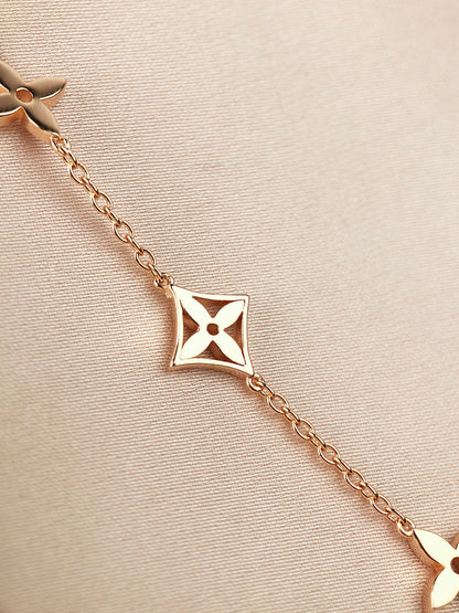 [⭐Maelin]STAR AND SUN 7 MOTIFS GOLD BRACELET