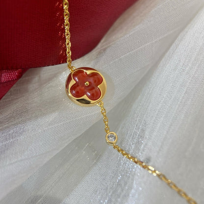 [⭐Maelin]SUN PEDANT CARNELIAN BRACELET