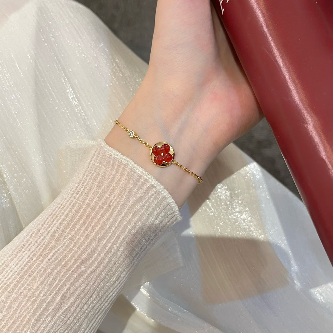 [⭐Maelin]SUN PEDANT CARNELIAN BRACELET