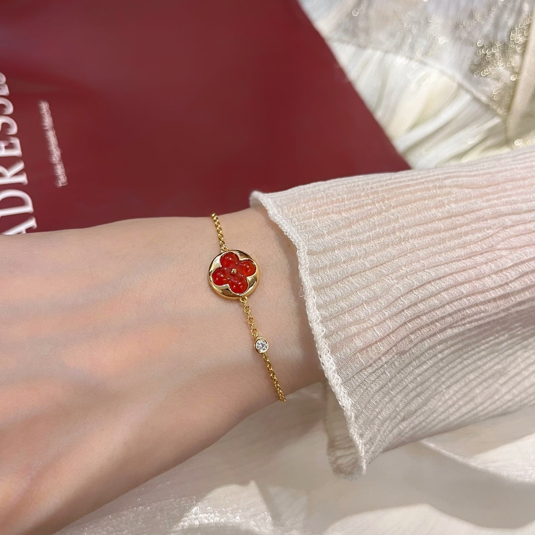 [⭐Maelin]SUN PEDANT CARNELIAN BRACELET