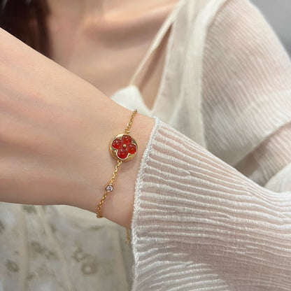 [⭐Maelin]SUN PEDANT CARNELIAN BRACELET