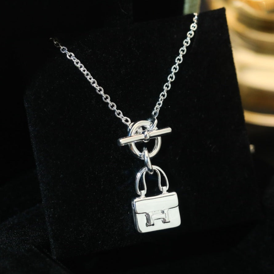 [⭐Maelin]POP H PEDANT SILVER NECKLACE