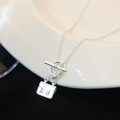 [⭐Maelin]POP H PEDANT SILVER NECKLACE