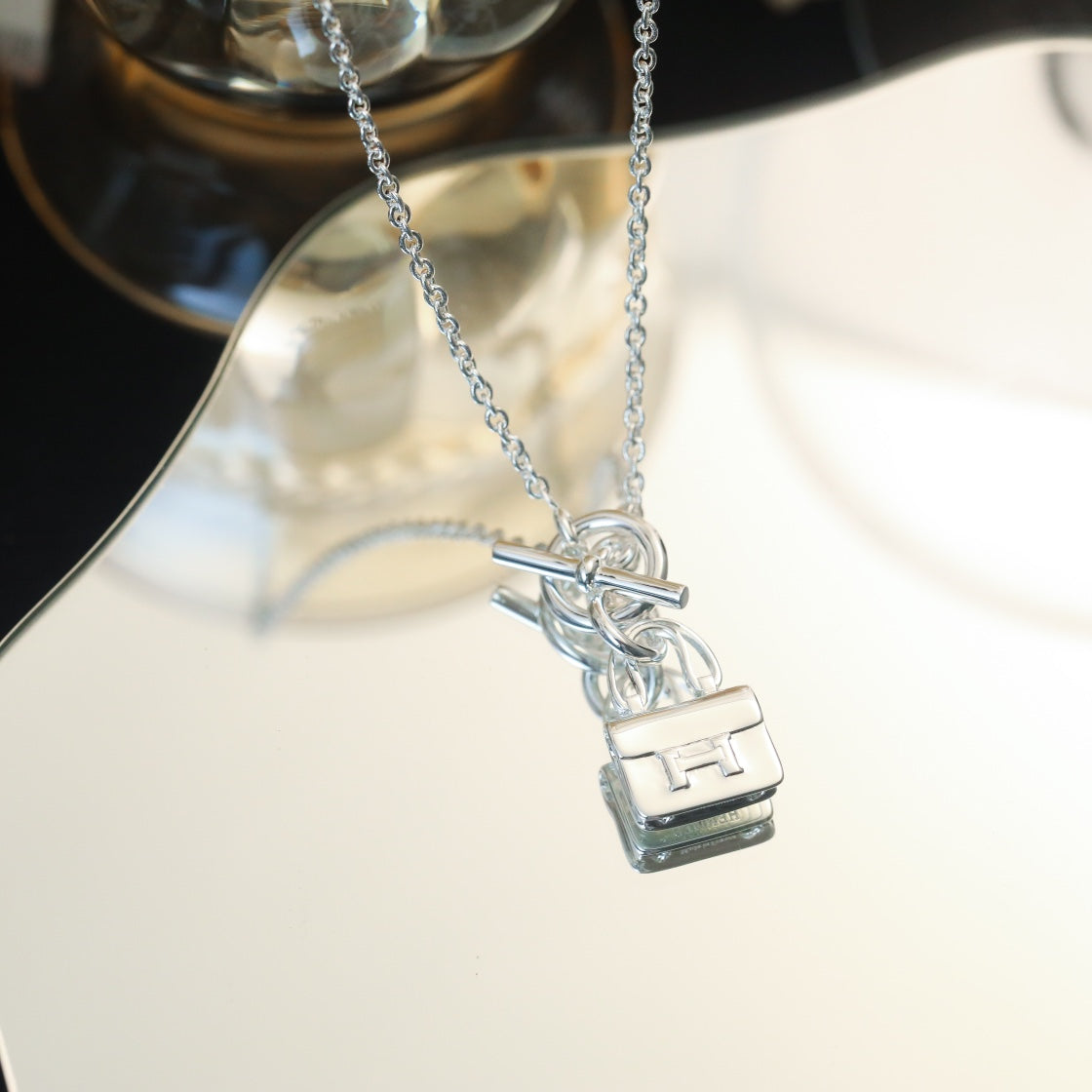 [⭐Maelin]POP H PEDANT SILVER NECKLACE