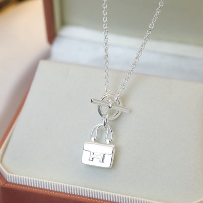 [⭐Maelin]POP H PEDANT SILVER NECKLACE