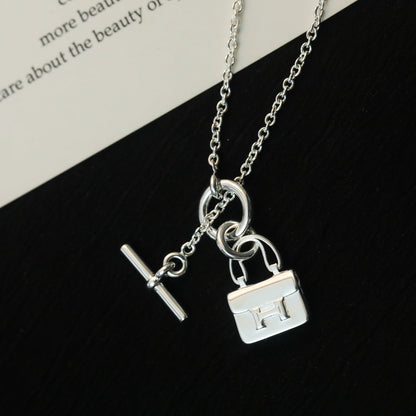 [⭐Maelin]POP H PEDANT SILVER NECKLACE