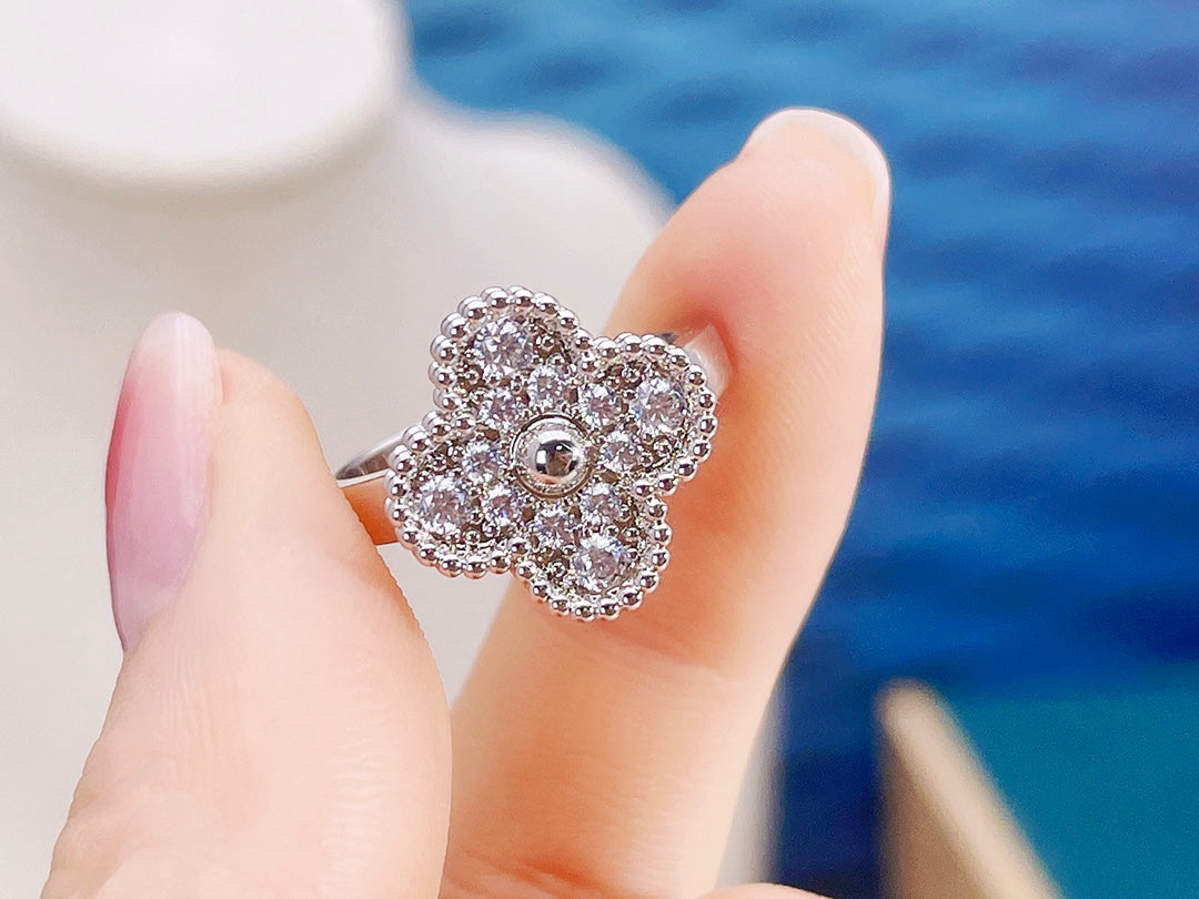 [⭐Maelin]CLOVER DIAMOND RING