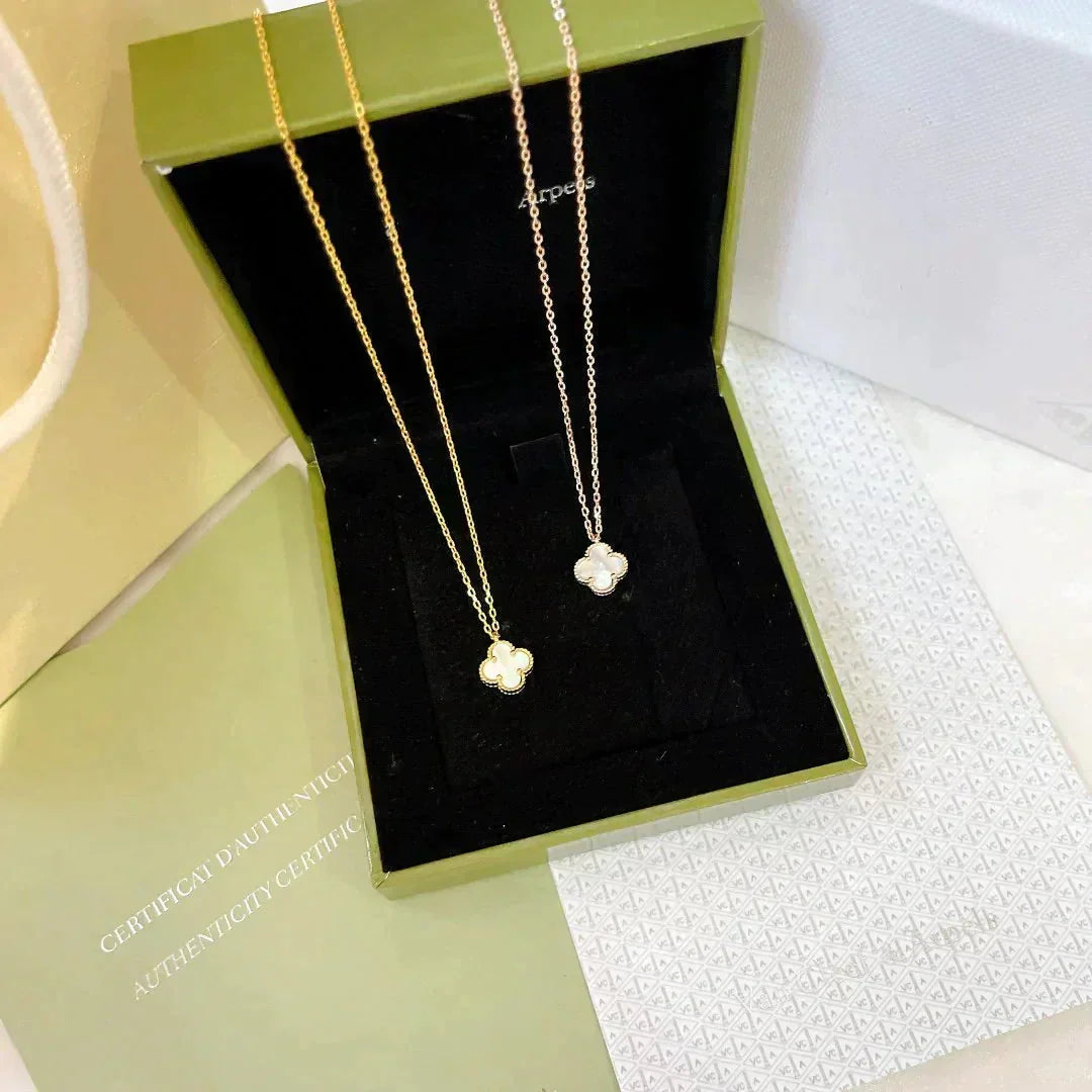 [⭐Maelin]CLOVER MINI 9.5MM WHITE MOTHER-OF-PEARL NECKLACE