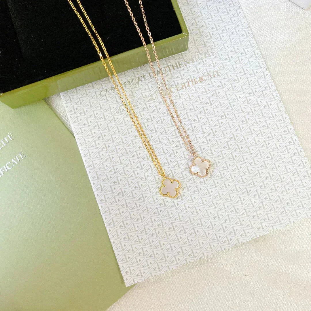 [⭐Maelin]CLOVER MINI 9.5MM WHITE MOTHER-OF-PEARL NECKLACE