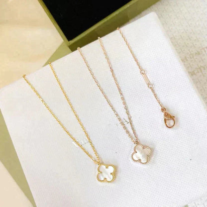 [⭐Maelin]CLOVER MINI 9.5MM WHITE MOTHER-OF-PEARL NECKLACE