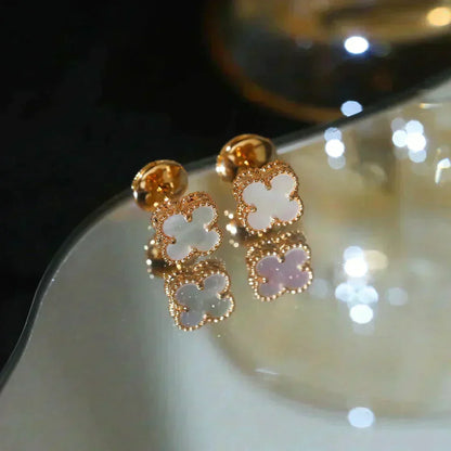 [⭐Maelin]CLOVER MINI 9.5MM WHITE MOP EARRINGS